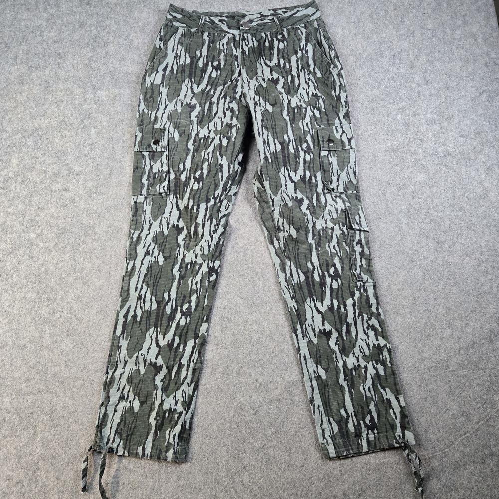 333 Half Evil Pants Mens‎ 30 Fits 30x29 Green Camo Cargo Pockets Skater Y2k